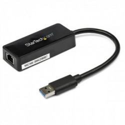 StarTech.com Adattatore USB 3.0 a Ethernet Gigabit NIC con porta USB - Nero