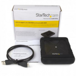 StarTech.com Box Esterno Robusto per Hard Drive - Case esterno anti-shock USB 3.0 a 2,5" SATA 6Gbps HDD/SSD con UASP