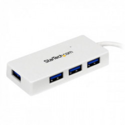 StarTech.com Hub portatile mini USB 3.0 SuperSpeed a 4 porte - Perno e concentratore per Ultrabook USB 3.0 con cavo integrato -