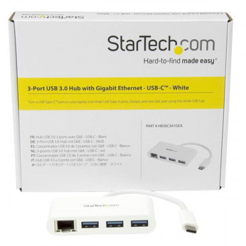 StarTech.com Hub USB 3.0 a 3 porte con Gigabit...