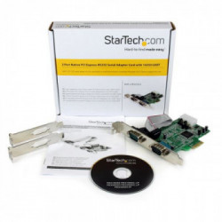 StarTech.com Scheda seriale PCI Express nativa a 2 porte RS-232 con 16550 UART