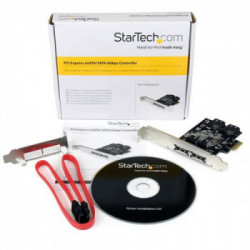 StarTech.com Scheda controller PCI Express SATA 6 Gbps eSATA 2 porte - Scheda PCIe SATA III a due porte - 2 int/2 est