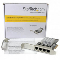 StarTech.com Scheda di rete PCIe Gigabit Power over Ethernet a 4 porte - Adattatore PCI express - Intel I350 NIC