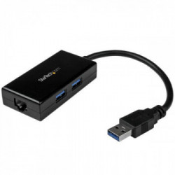 StarTech.com Adattatore USB 3.0 a Ethernet Gigabit con Hub USB a 2 porte incorporato