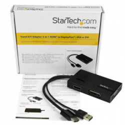 StarTech.com Adattatore da Viaggio A/V - Convertitore 3 in 1 HDMI a DisplayPort, VGA o DVI - 1920 x 1200
