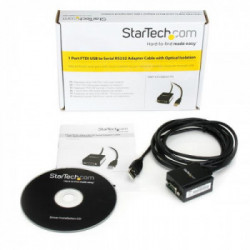 StarTech.com Cavo adattatore USB FTDI RS-232 a seriale 1 porta, isolamento ottico