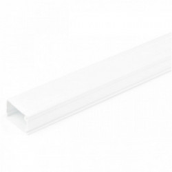 StarTech.com Canalina per la gestione dei cavi solida con nastro adesivo e coperchio, 29 mm P x 20mm H - 1,8m L , canaletta in