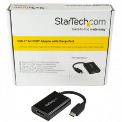 StarTech.com Adattatore video USB-C a HDMI con Power Delivery - 60 Watt - Nero