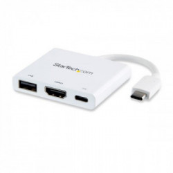 StarTech.com Adattatore Multifunzione USB-C a HDMI 4k con Power Delivery e porta USB-A - Bianco