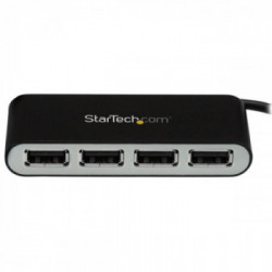 StarTech.com Hub USB 2.0 portatile a 4 porte con cavo integrato - Perno e Concentratore USB compatto - Mini Hub USB2.0