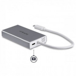 StarTech.com Adattatore Multifunzione USB-C per portatili - Power Delivery - 4K HDMI - Gbe - USB 3.0 - Bianco e Argento