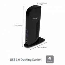 StarTech.com Docking station Universale USB3.0 per laptop DVI HDMI - Dual-Monitor con Ethernet audio