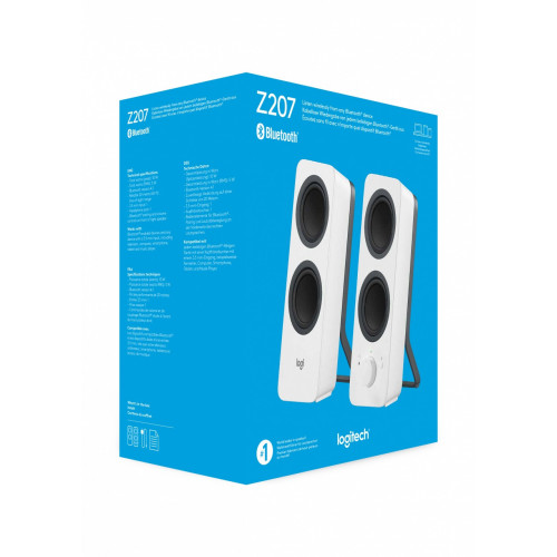 Logitech Z207 10 W Bianco Con cavo e senza cavo