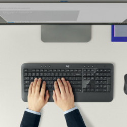 Logitech MK540 Advanced tastiera RF Wireless AZERTY Belga Nero, Bianco