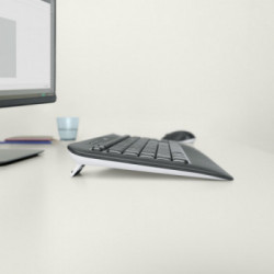 Logitech MK540 Advanced tastiera RF Wireless AZERTY Belga Nero, Bianco