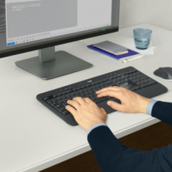 Logitech MK540 Advanced tastiera RF Wireless AZERTY Belga Nero, Bianco