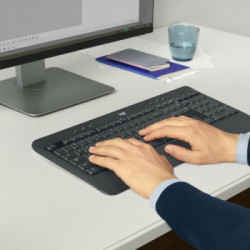 Logitech MK540 Advanced tastiera RF Wireless AZERTY Belga Nero, Bianco