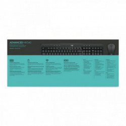 Logitech MK540 Advanced tastiera RF Wireless AZERTY Belga Nero, Bianco