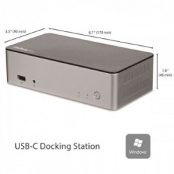 StarTech.com Docking Station USB-C per portatili con bay da 2,5" - Power Delivery 60W e MST - 4K
