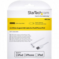 StarTech.com Cavo USB a connettore Lightning da 8 pin ad angolo destro da 2m - bianco