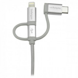 StarTech.com Cavo USB-C Multi Carica - Lightning USB, Micro-B - Intrecciato - 1m