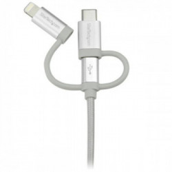 StarTech.com Cavo USB-C Multi Carica - Lightning USB, Micro-B - Intrecciato - 1m