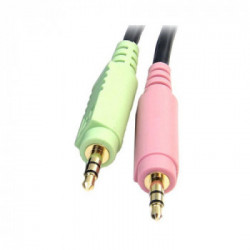 StarTech.com Cavo switch KVM DisplayPort USB 4 in 1 con audio e microfono 1,8 m