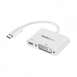 StarTech.com Adattatore USB-C a DVI con Power Delievery - 1920x1200 - Bianco