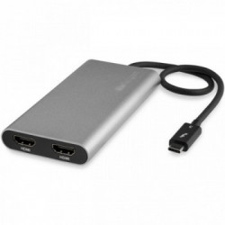 StarTech.com Adattatore Thunderbolt 3 a Dual HDMI 2.0 - Certificato Thunderbolt 3 4K 60Hz - Adattatore convertitore video per