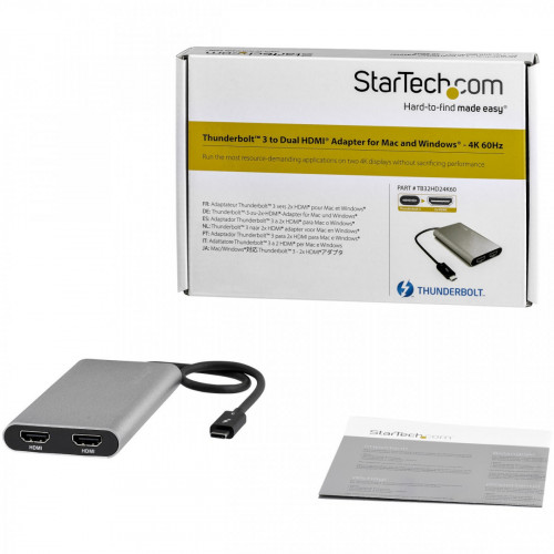 StarTech.com Adattatore Thunderbolt 3 a Dual...