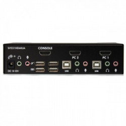 StarTech.com Switch KVM HDMI USB 2 porte, con audio e hub USB 2.0