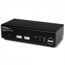 StarTech.com Switch Commutatore KVM USB VGA a 2 porte con tecnologia di commutazione rapida DDM incluso di cavi