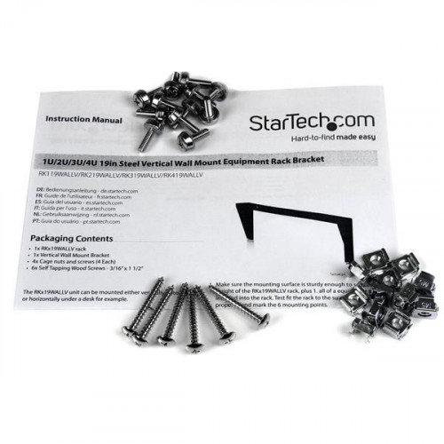 StarTech.com Staffa rack in acciaio 4U per...