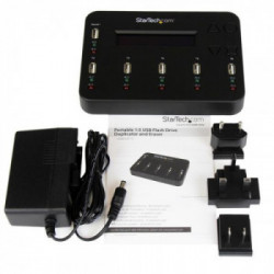 StarTech.com Duplicatore ed Eraser Autonomo Schede di Memoria Flash USB da 1:5 - Funzione di Copia per Flash Drive