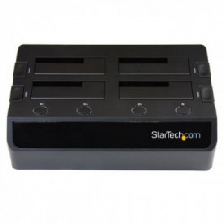 StarTech.com Base de Acoplamiento USB 3.0 con 4 Bahías SATA 6Gbps de 2.5 y 3.5 Pulgadas - Docking Station para HDD SSD