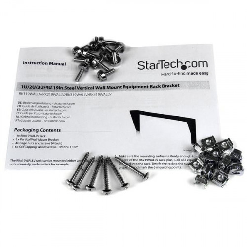 StarTech.com Staffa rack in acciaio 3U per...