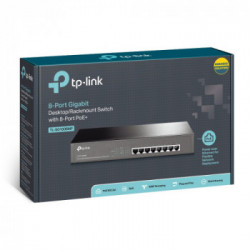 TP-LINK TL-SG1008MP Non gestito Gigabit Ethernet (10/100/1000) Supporto Power over Ethernet (PoE) Nero