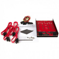 StarTech.com Adattatore M.2 ( NGFF ) x4 SATA per alloggiamento bay da 3,5" - Adattatore per 4-drive NGFF a SATA