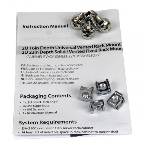StarTech.com Ripiano per montaggio a rack con...
