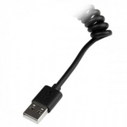 StarTech.com Cavo connettore Lightning a 8 pin Apple nero a USB a spirale da 30 cm per iPhone / iPod / iPad