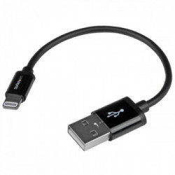 StarTech.com Cavo connettore corto Lightning a 8 pin Apple a USB da 15cm nero per iPhone / iPod / iPad