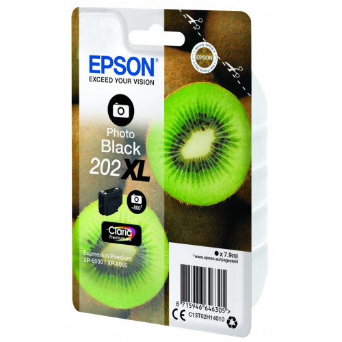 Epson Kiwi Singlepack Photo Black 202XL Claria...