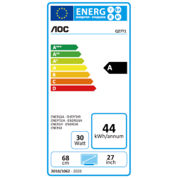 AOC Style-line Q27T1 monitor piatto per PC 68,6 cm (27") 2560 x 1440 Pixel Quad HD LED Argento