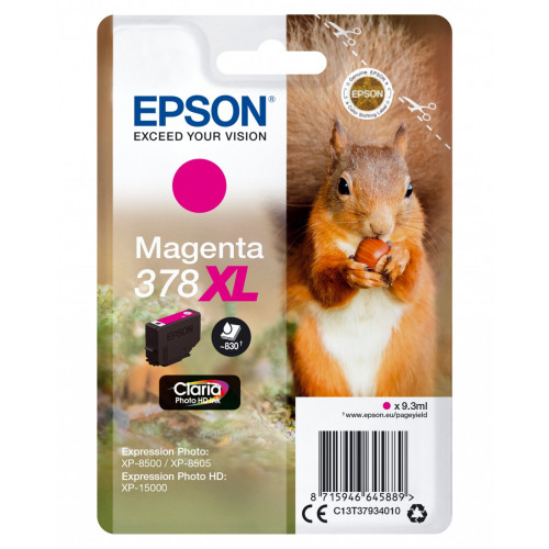 Epson Squirrel Singlepack Magenta 378XL Claria...
