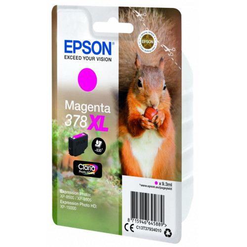 Epson Squirrel Singlepack Magenta 378XL Claria...