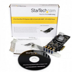 StarTech.com Adattatore scheda SuperSpeed USB 3.0 con 4 porte PCI Express (PCIe) con 2 canali da 5 Gbps dedicati - UASP -
