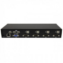 StarTech.com Switch KVM VGA USB a 4 porte con tecnologia di commutazione rapida DDM e cavi