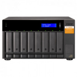 QNAP TL-D800S contenitore di unità di archiviazione 2.5/3.5" Enclosure HDD/SSD Nero, Grigio