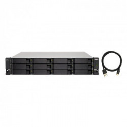 QNAP TL-R1200C-RP contenitore di unità di archiviazione 2.5/3.5" Enclosure HDD/SSD Nero, Grigio