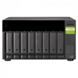 QNAP TL-D800C contenitore di unità di archiviazione 2.5/3.5" Enclosure HDD/SSD Nero, Grigio